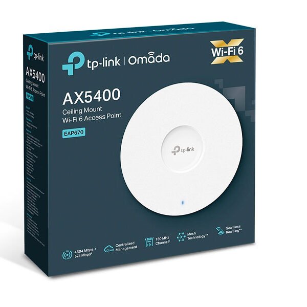 ACCESS POINT TP-LINK OMADA EAP670 AX5400 CELING MOUNT WIFI-6