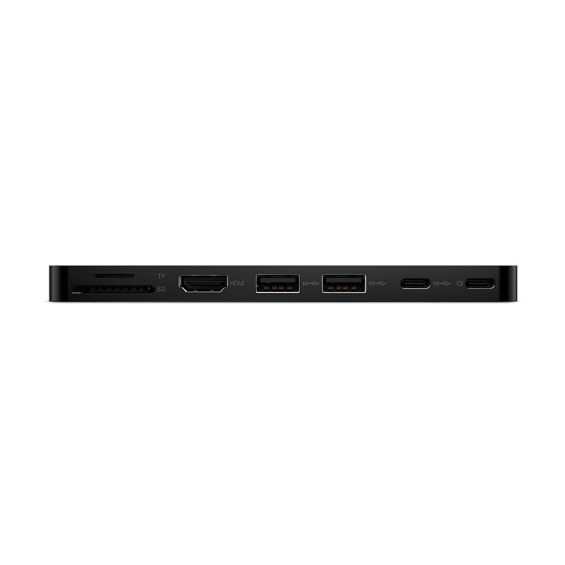 Hub de puertos portatil Lenovo, delgado, Interfaz: USB-C, Color Eclipse Black (Negro) - Imagen 3