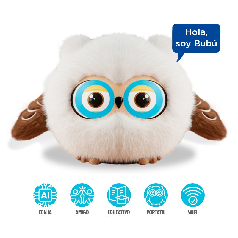 Juguete interactivo con IA Bubú el Búho ChatGPT 4o, App Tuya Smart, 1200mAh, Felpa - Imagen 2