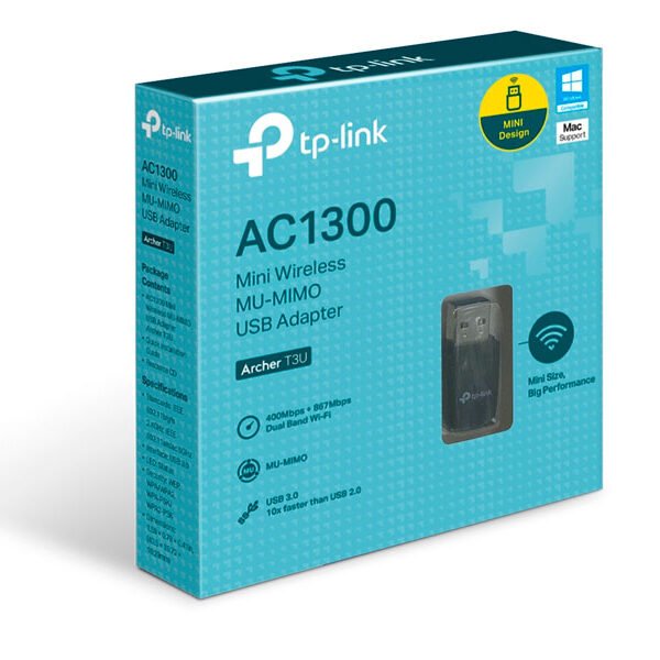 ADAPTADOR TP-LINK ARCHER T3U MU-MIMO USB