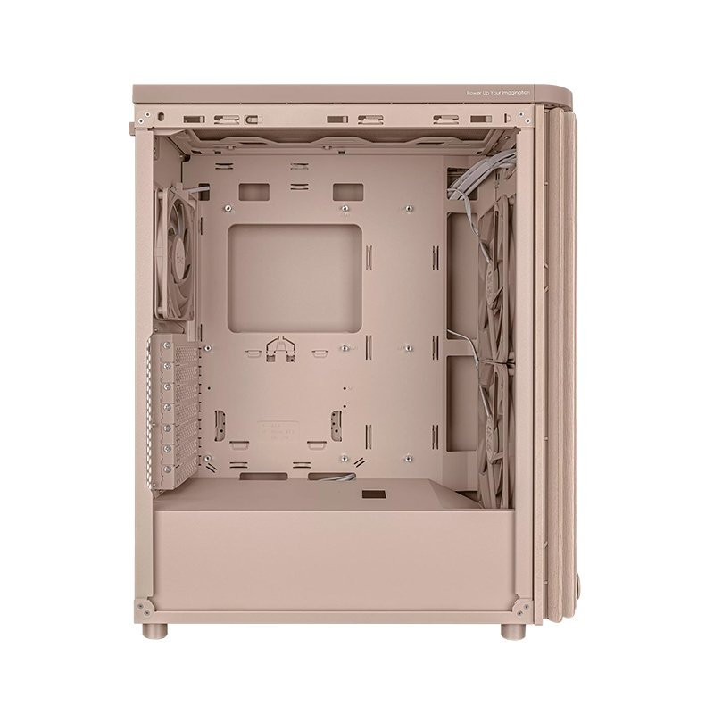 Case ASUS ProArt PA401 Wood Edition Beige - Tempered Glass Panel - Imagen 3