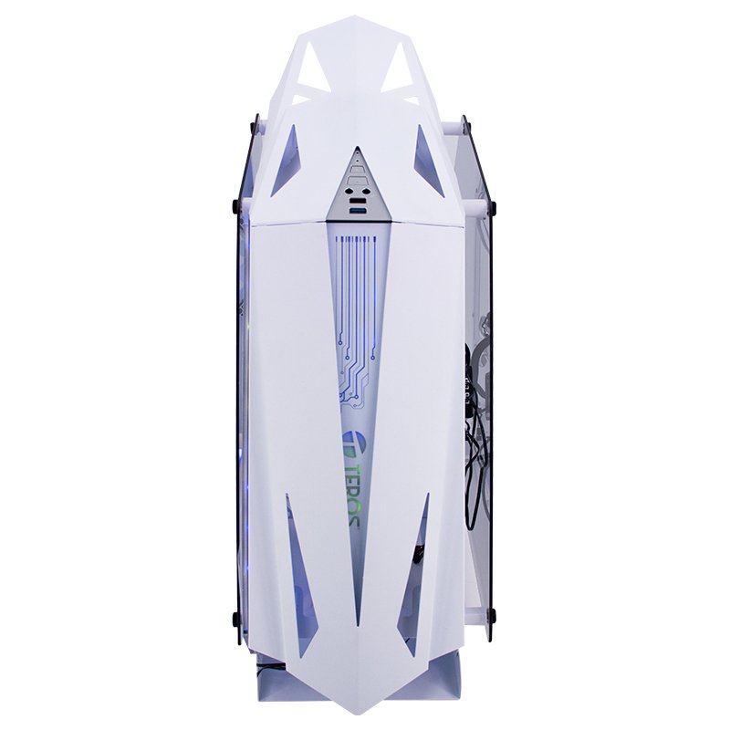 Case gamer TEROS TE-1316G, Mid Tower, USB 3.0 / USB 2.0, audio, ventilador ARGB, blanco - Imagen 2