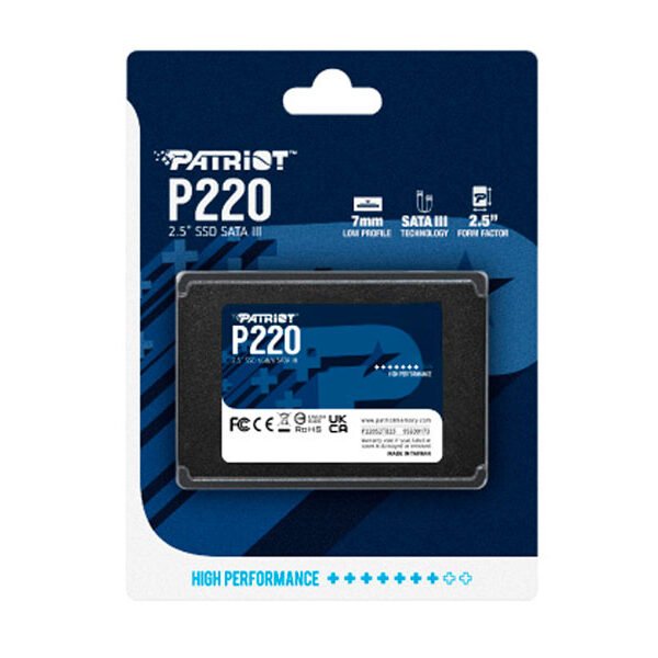 DISCO SOLIDO PATRIOT P220 1TB SATA III 6.0 Gb/s, 2.5/ 7mm P220S1TB25