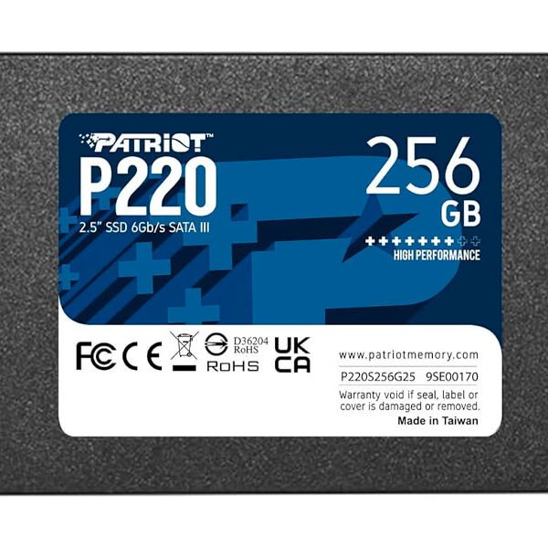 DISCO SOLIDO PATRIOT P220 256GB 2.5 SATA 3 P220S256G25