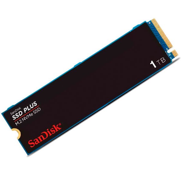 DISCO SOLIDO SANDISK 1TB PLUS M.2 2280 PCIe NVMe Gen 3.0 SDSSDA3N-1T00-G26