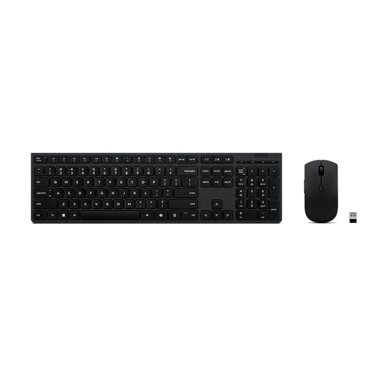 Teclado y mouse inalámbricos recargables profesionales Lenovo (español latino) - Imagen 2