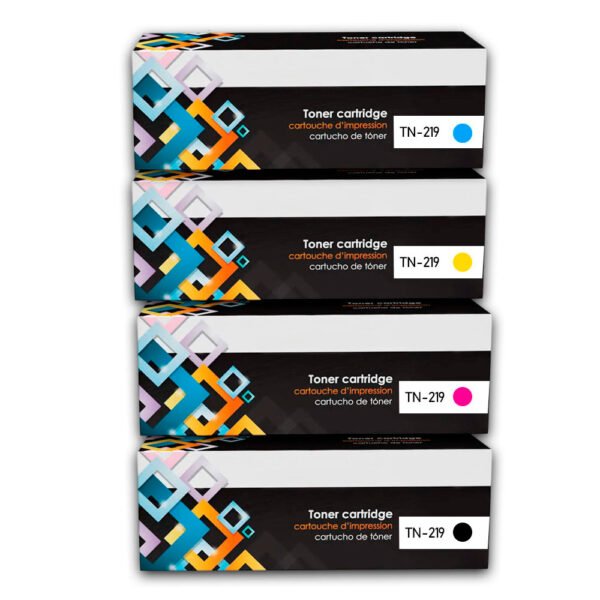 Kit de Tóner Compatible Brother TN-219 Negro y Colores para L3560CDW / MFC-L3760CDW