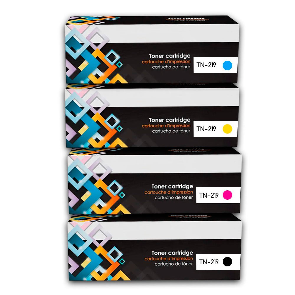 Kit de Tóner Compatible Brother TN-219 Negro y Colores para L3560CDW / MFC-L3760CDW