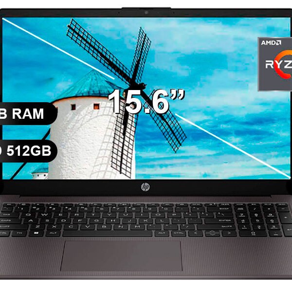 LAPTOP HP 255 G10 RYZEN5 7520U 2.8/ 4.3GHZ/ 8GB/ SSD512GB/ 15.6/ FREE/ A12HBLT