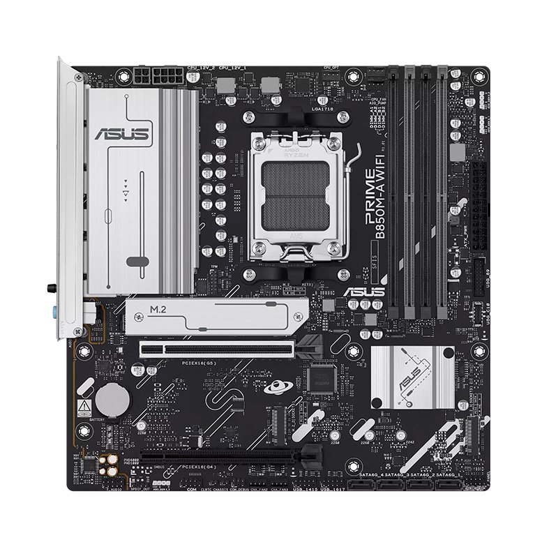 Motherboard ASUS PRIME B850M-A WIFI, Chipset AMD B850, Socket AMD AM5, mATX - Imagen 2