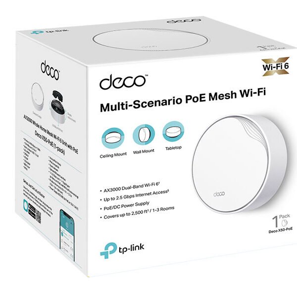 MESH TP-LINK AX3000 DECO-X50-POE X1 WIFI6