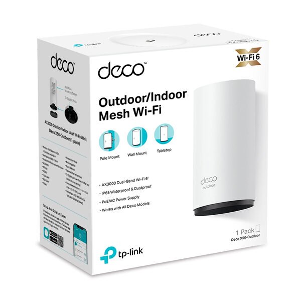 MESH TP-LINK DECO-X50 INDOOR/OUTDOOR  AX3000 WI-FI 6 1-PACK