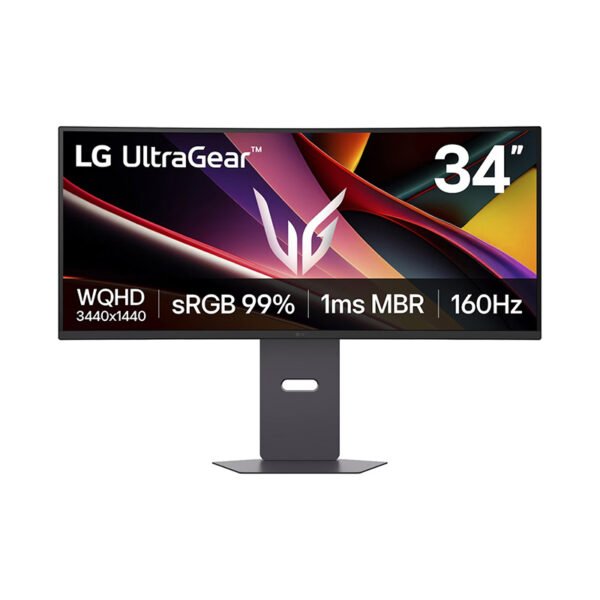 Monitor Gaming LG UltraGear G6, 34 Curvo/WQHD/VA/160Hz/1ms MBR/HDMI x2/DP/Headphone-out
