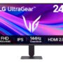 MONITOR LG GAMING 24G411A-B FHD/ IPS/ 144HZ/ 1MS/ HDMI/ DP/ 24 pulgadas