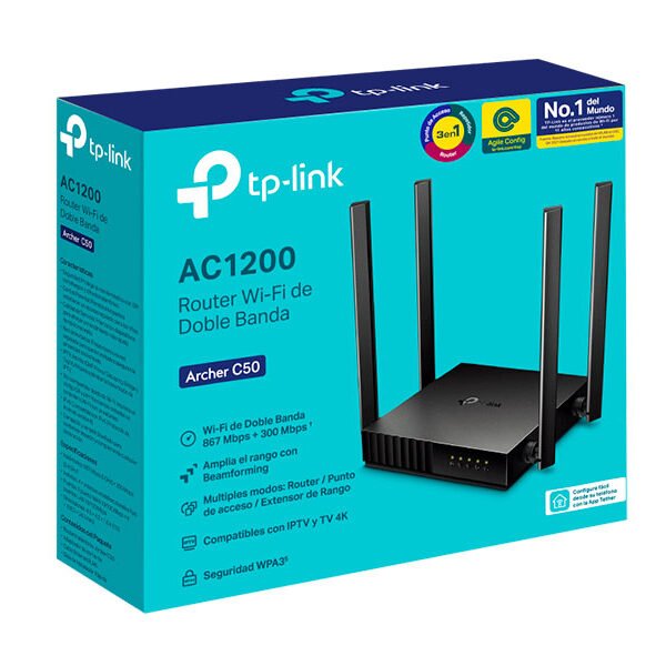 ROUTER TP-LINK AC1200 DOBLE BANDA ARCHER C50 WIRELESS