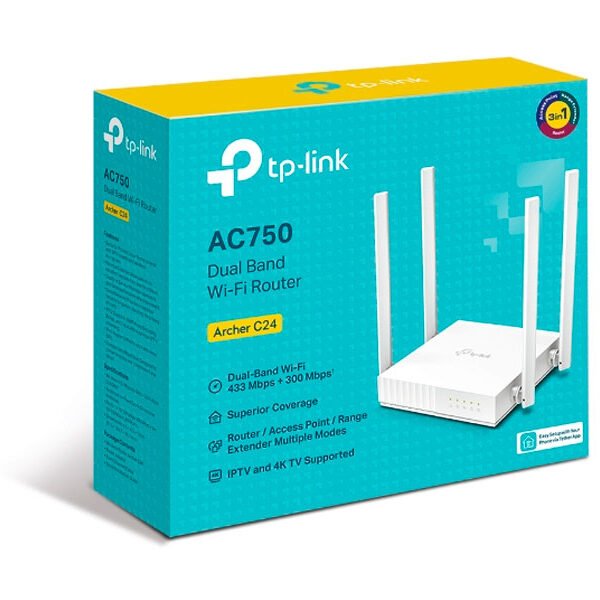 ROUTER TP-LINK AC750 DOBLE BANDA ARCHER C24