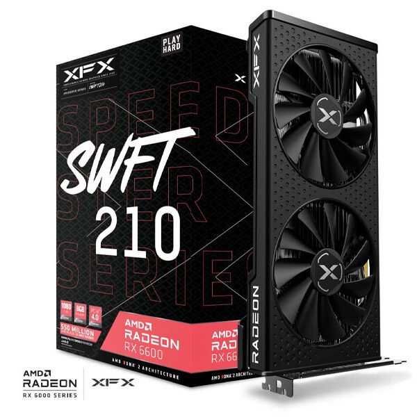 TARJETA DE VIDEO XFX RADEON SWFT210 RX6600 8GB GDRR6