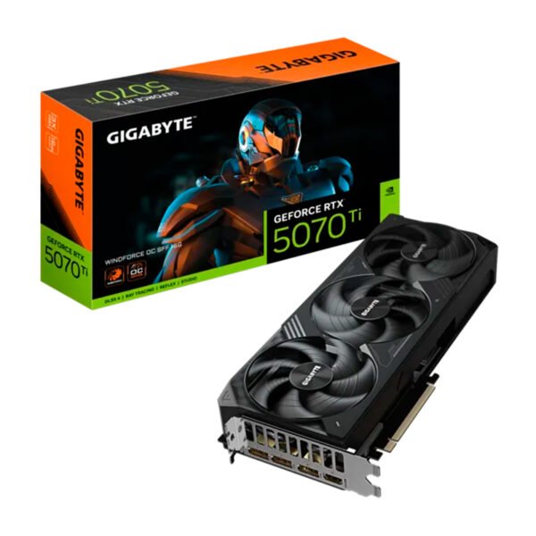 Tarjeta de video GIGABYTE GeForce RTX 5070 Ti WINDFORCE OC SFF 16G, 16 GB GDDR7, PCIe 5.0