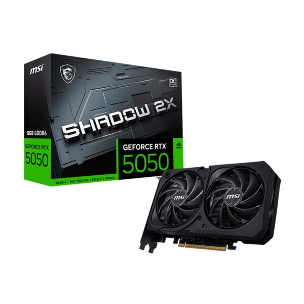 Tarjeta de video MSI GeForce RTX 5050 8G SHADOW 2X OC, 8 GB GDDR6, PCIe 5.0