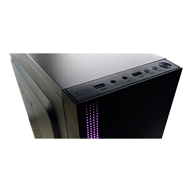 Case TEROS TE-1075N, Mid Tower, ATX, 250 W, USB 3.0 / 2.0, audio, negro. - Imagen 2