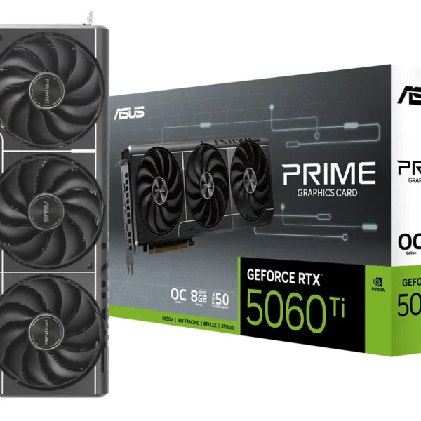 TARJETA DE VIDEO GDDR7 16GB RTX 5060TI ASUS PRIME NVIDIA GEFORCE 128 BITS (P.N.: PRIME-RTX5060TI-O16G)