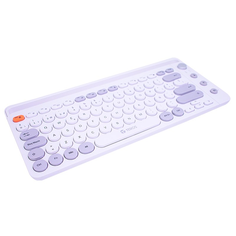 Teclado inalámbrico TEROS TE-4070S, 2.4 GHz, bluetooth 3.0 / 5.2, 80 teclas, blanco - Imagen 2