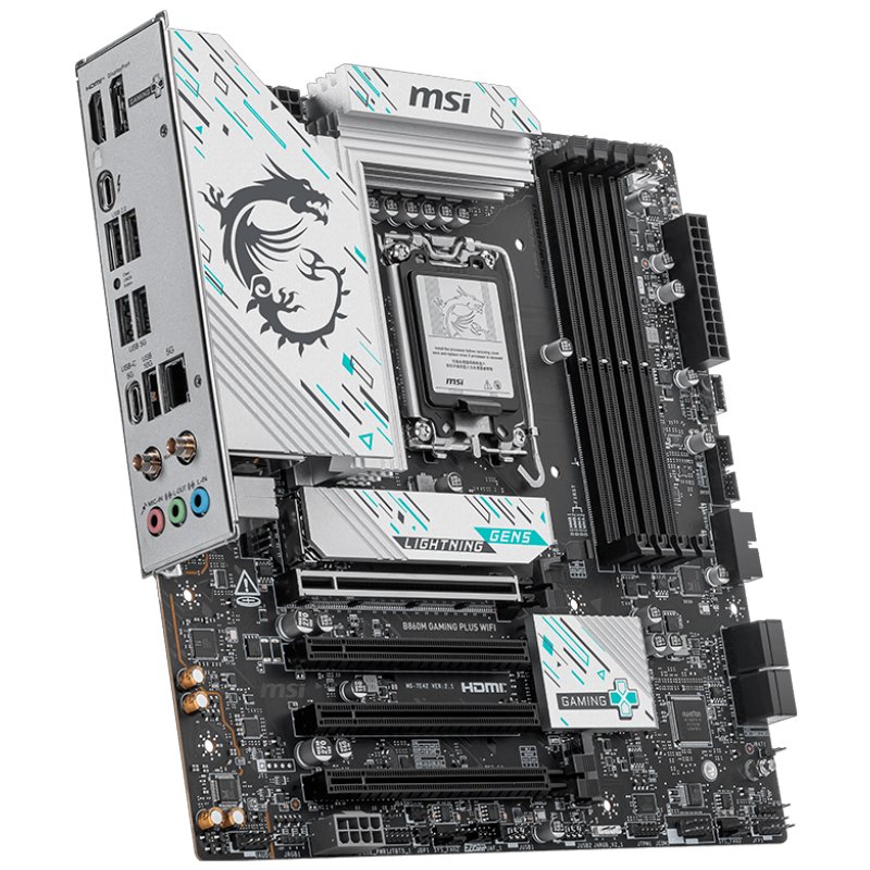 Motherboard MSI B860M GAMING PLUS WIFI, Chipset Intel B860, LGA 1851, HDMI, DP, mATX - Imagen 2