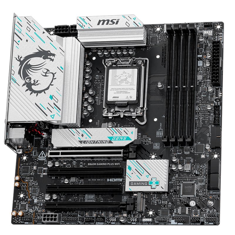 Motherboard MSI B860M GAMING PLUS WIFI, Chipset Intel B860, LGA 1851, HDMI, DP, mATX - Imagen 3