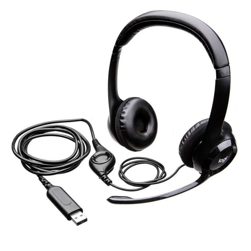 Auriculares Estereo (On-Ear) con microfono Logitech H390, Interfaz USB-A, Color negro - Imagen 3
