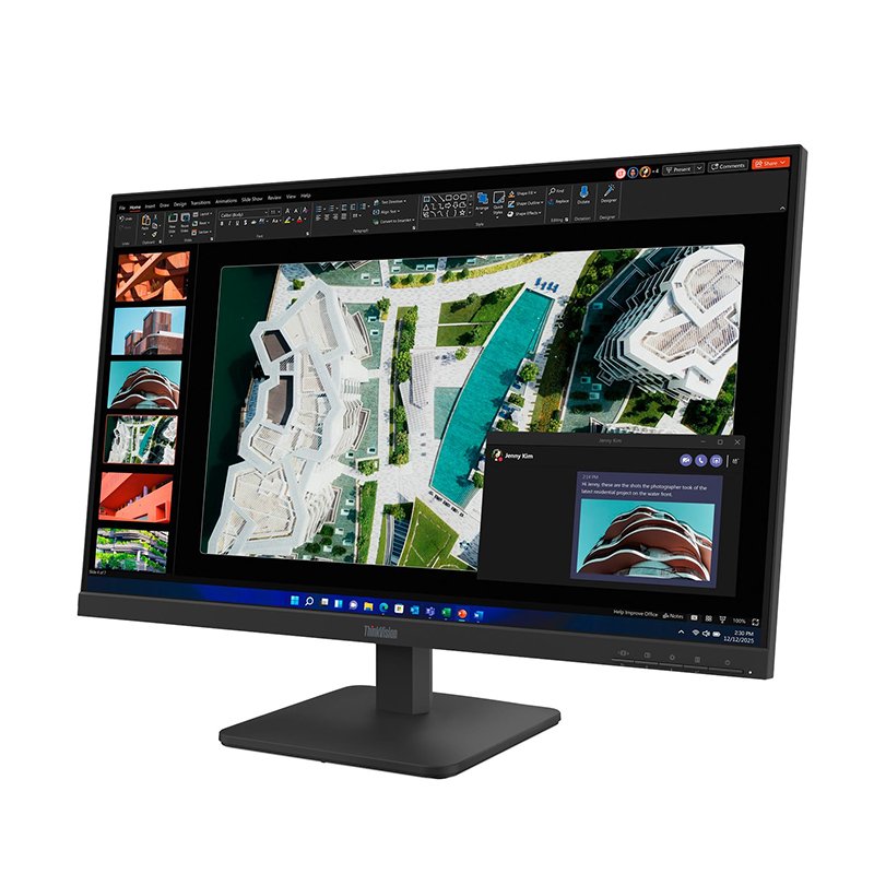 Monitor Plano Lenovo ThinkVision S27-4e, 27” WLED/FHD/IPS/HDMI/VGA - Imagen 2