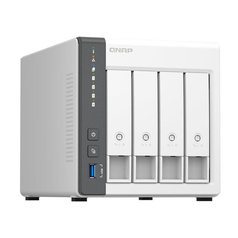 Servidor NAS QNAP TS-433-4G, ARM Cortex A55 4C/2GHz, 4GB RAM(On-Board), Bahias 4x3.5” SATA - Imagen 2