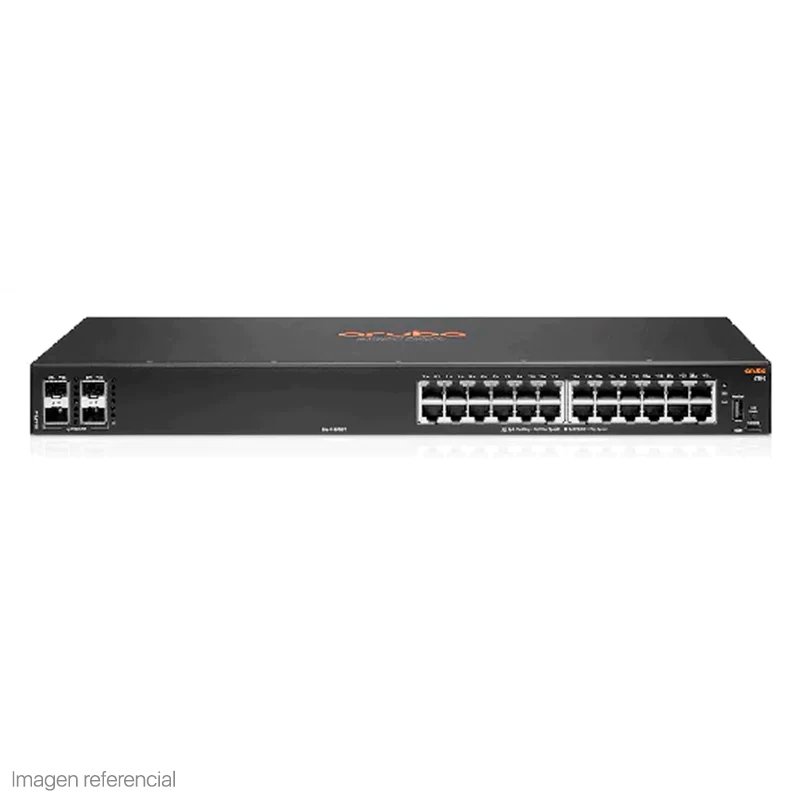 Switch Aruba 6100 24G 4SFP+ / 24 x Puertos 10/100/1000BASE-T / 4 x puertos 1G/10G SFP - Imagen 3