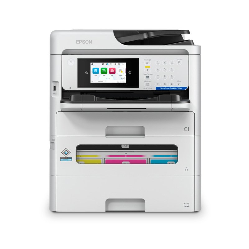 Impresora Epson MFP Color WorkForce Pro EM-C800, Imprime/Escanea/Copia/Fax/USB/WLAN/LAN - Imagen 2