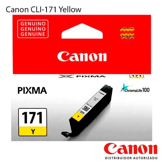 Cartucho Tinta Canon 171 Yellow → MG5710 MG6810 MG7710