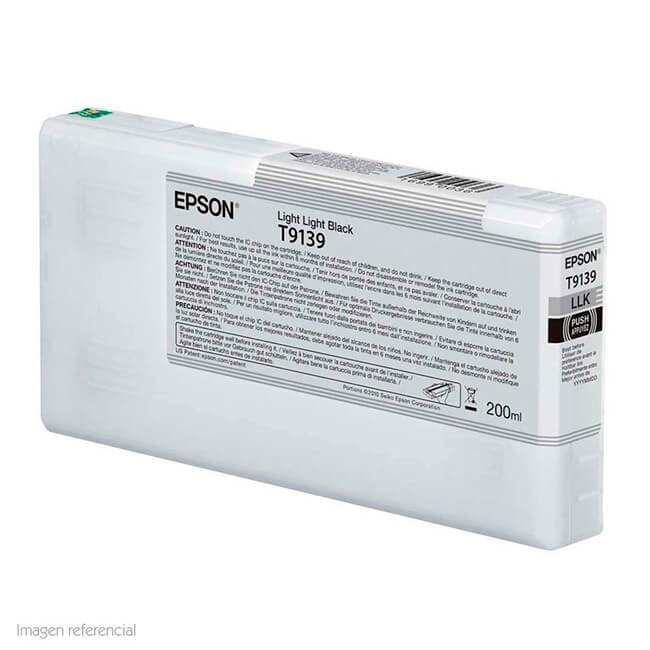 Tinta Epson T9139 original T913900 Negro Claro Claro