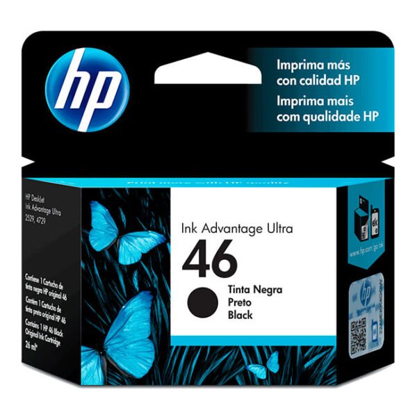 Tinta HP 46 original CZ637AL Negro