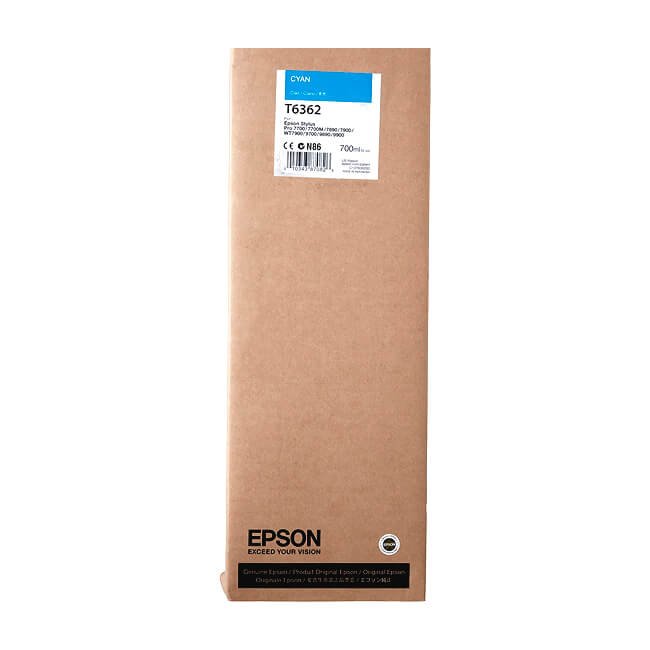 Tinta Epson T636200 original T6362 Cian
