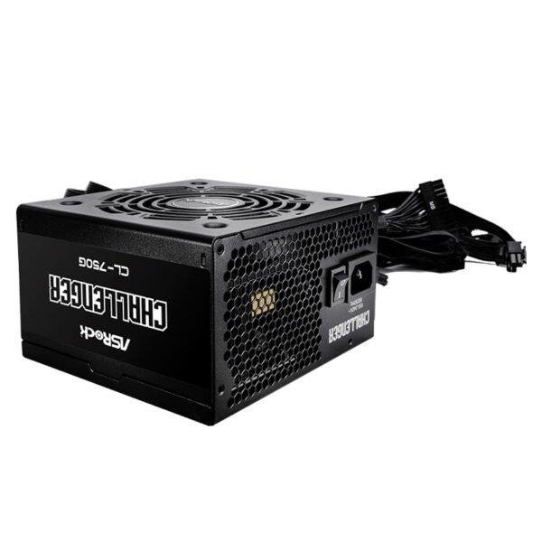 Fuente de alimentación Asrock, 750W, ATX, 80 Plus Gold.