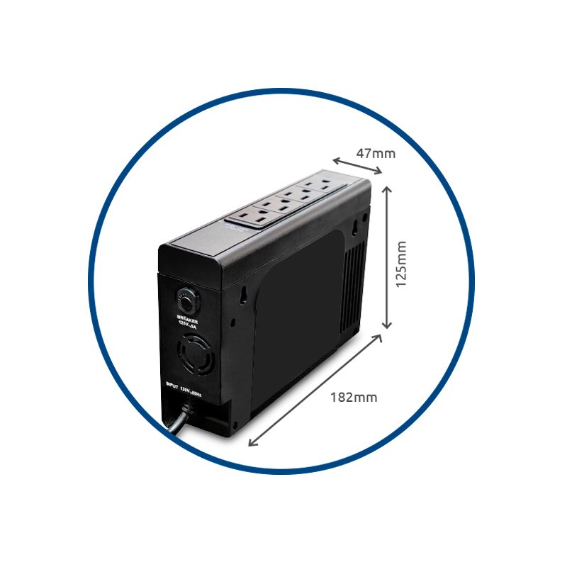 UPS CDP LI504i - Standby con bateria de Litio (LiFePO4) de 12.8V / 51.2Wh, 500VA / 250W - Imagen 2