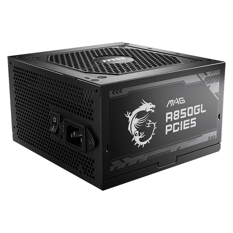 Fuente de alimentación MSI MAG A850GL PCIE5, 850W, 80 PLUS Gold, Formato ATX.