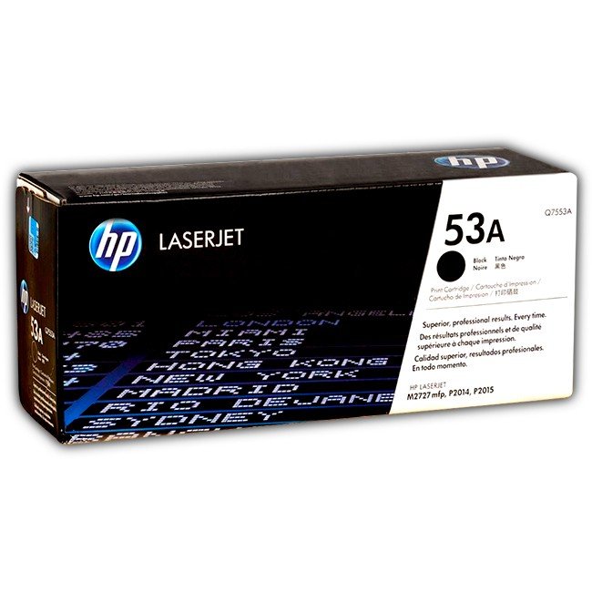 Toner HP LaserJet p2015, m2727 Q7553A 53A Negro