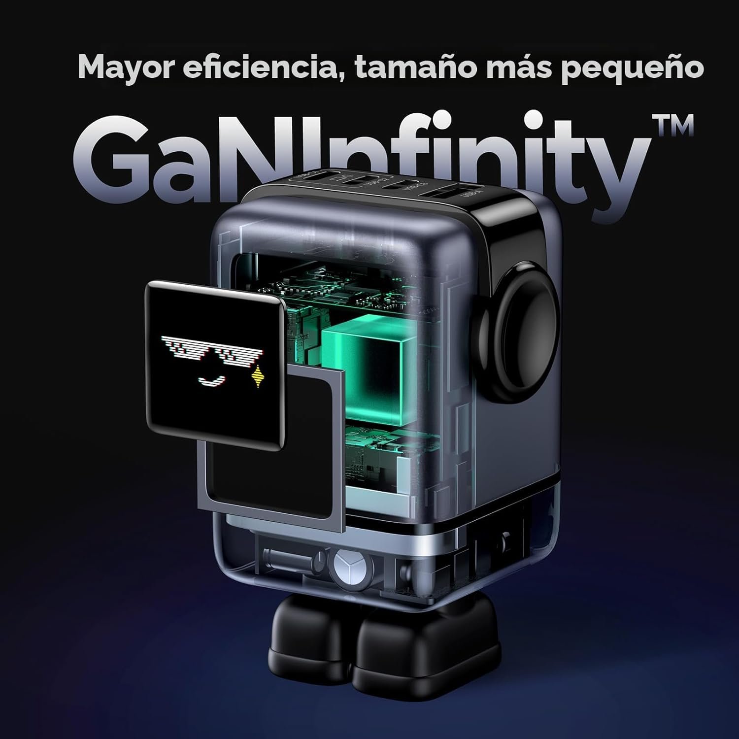 Cargador Ugreen Nexode Robot Gan 100w X688 (45514B) Carga Rápida - Imagen 7