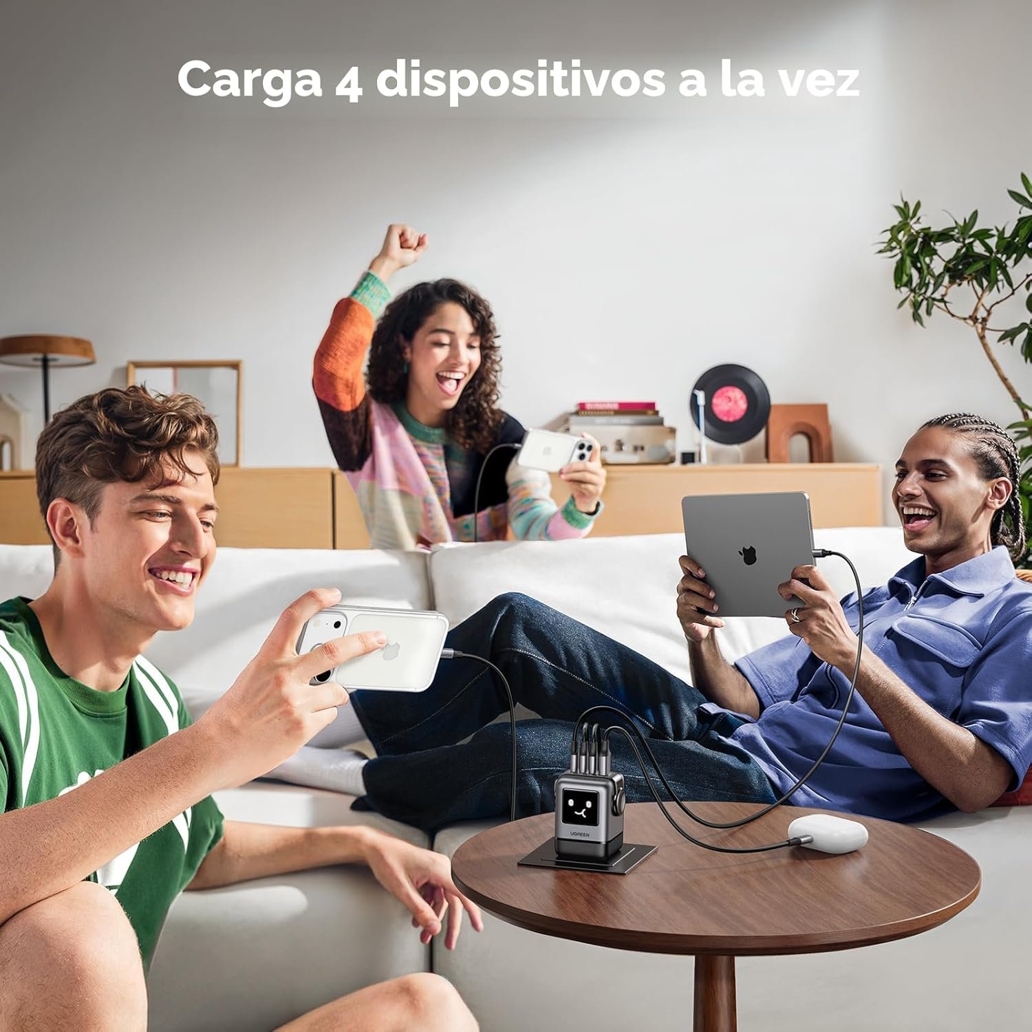 Cargador Ugreen Nexode Robot Gan 100w X688 (45514B) Carga Rápida - Imagen 8