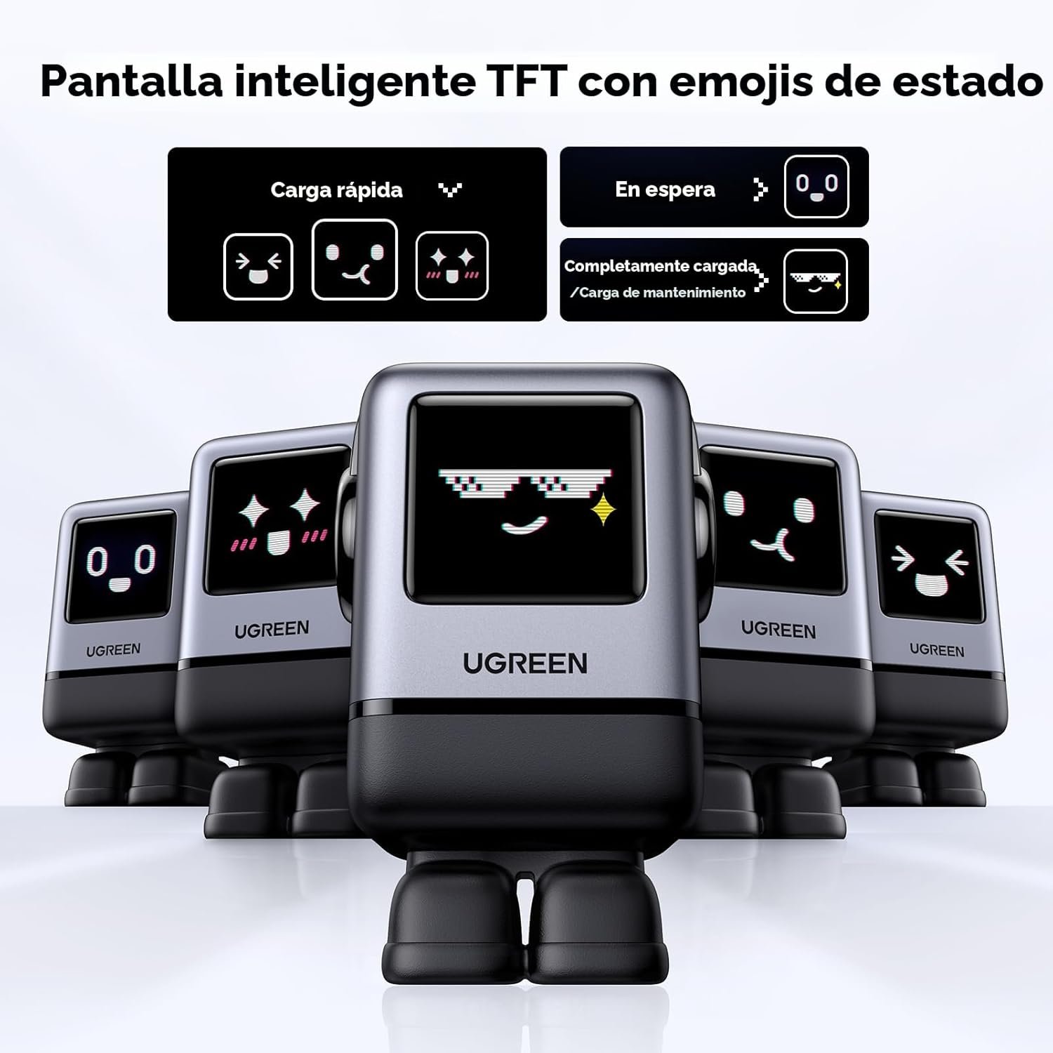 Cargador Ugreen Nexode Robot Gan 100w X688 (45514B) Carga Rápida - Imagen 3
