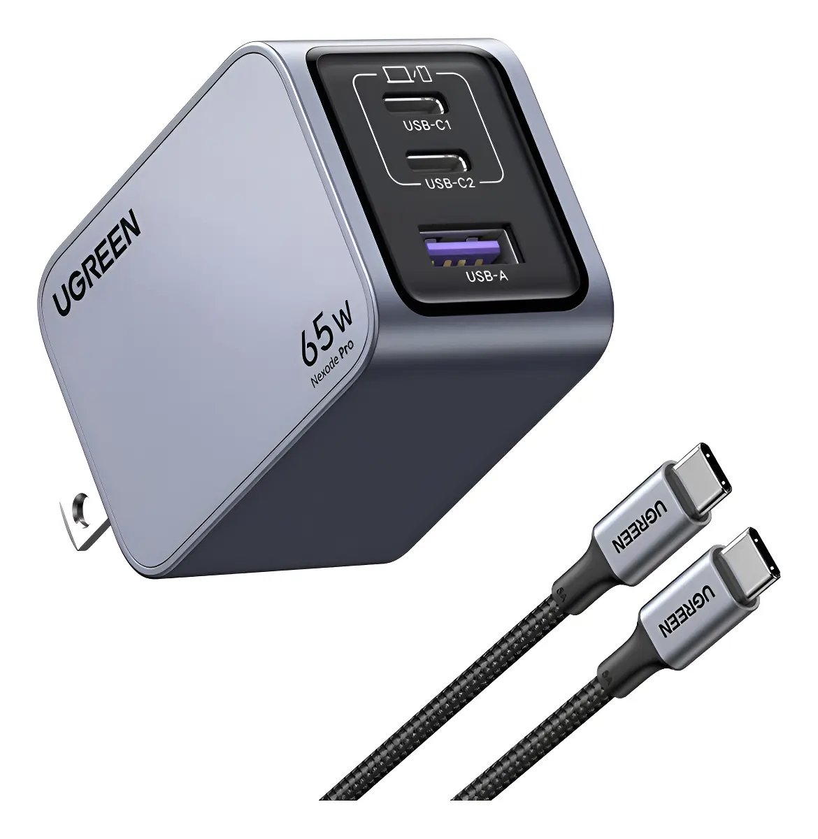 Cargador Ugreen Nexode 65w Gan X755 (25870) Carga Rápida