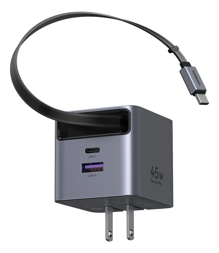Cargador Retráctil Ugreen Nexode 45w Gan X614 (65821) Carga Rápida - Imagen 4