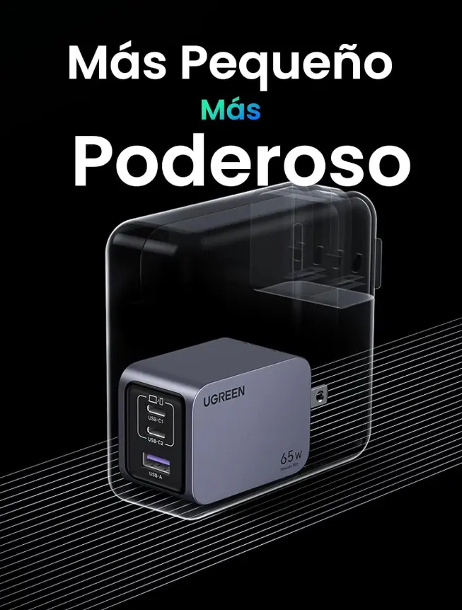 Cargador Ugreen Nexode 65w Gan X755 (25870) Carga Rápida - Imagen 6
