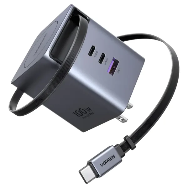 Cargador Retráctil Ugreen Nexode 100w Gan X616 (65827) Carga Rápida