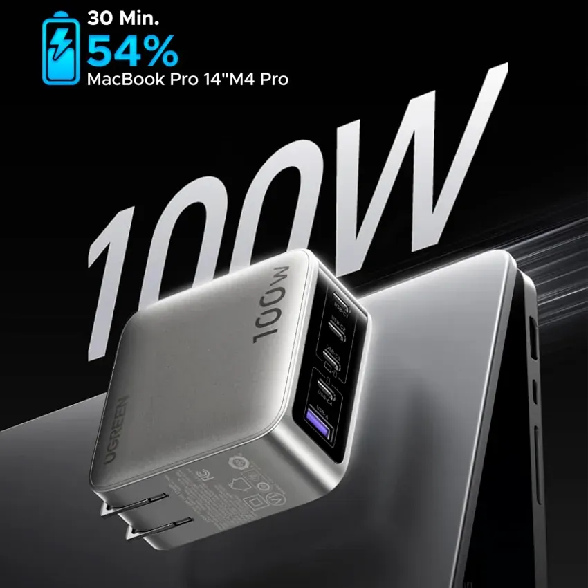 Cargador Ugreen Nexode 100w Gan X773 (65619b) Carga Rápida - Imagen 5