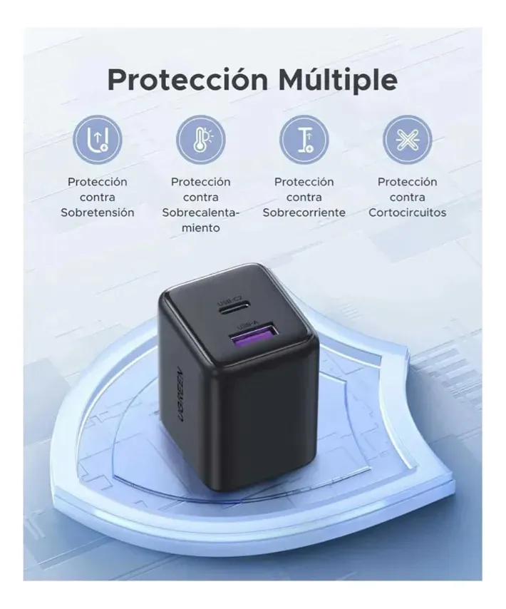 Cargador Ugreen 30w Gan X516 (65025) Carga Rápida - Imagen 3